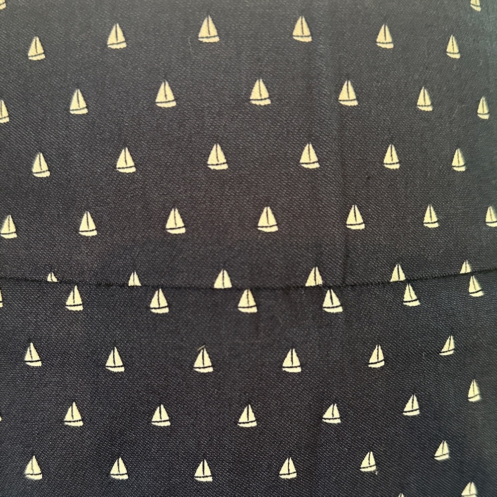 Margaret M Dark Blue Midi Skirt with Sailboat Pattern - Picture 2 of 9